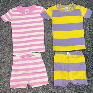 Hanna Andersson stripped shorts pajamas size 2